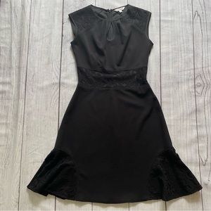 Nanette Lepore Black Lace Detailnel Dress size 4